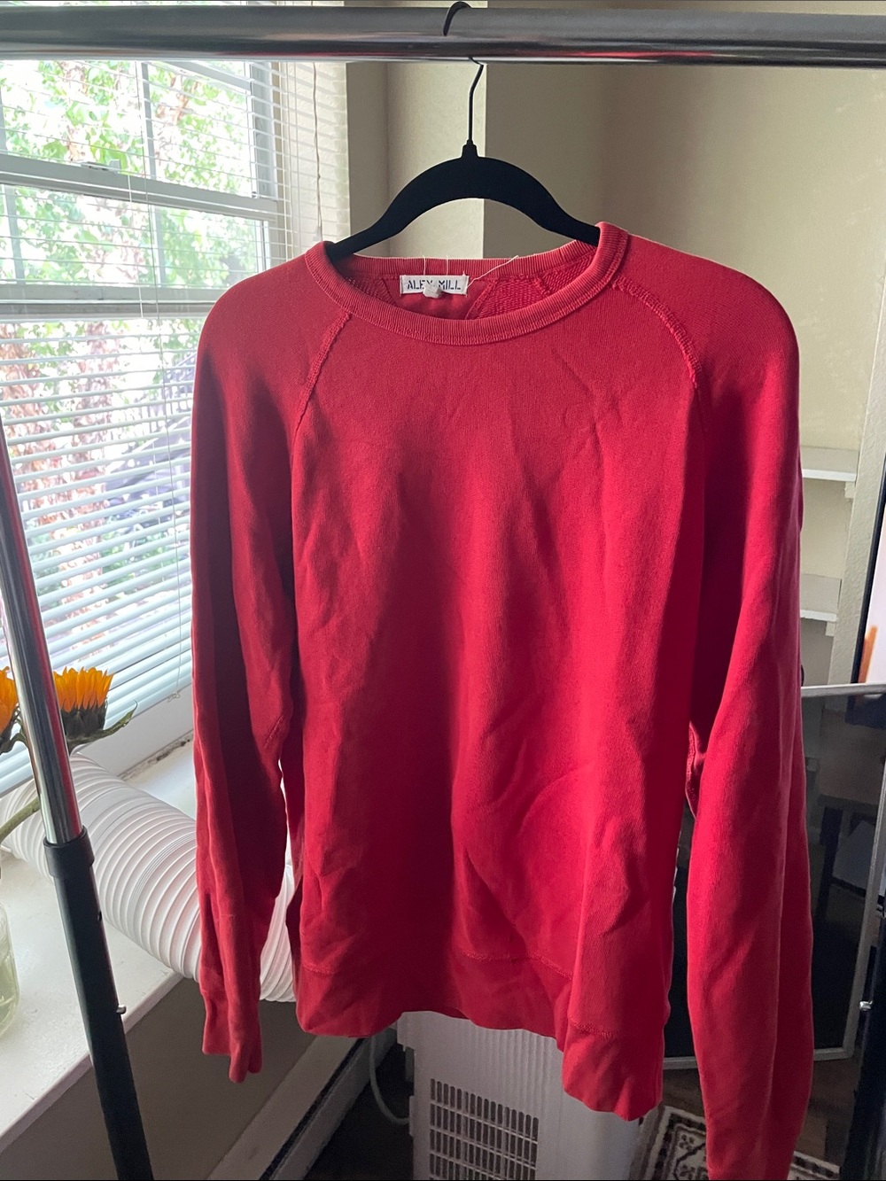 Alex Mill Red Raglan Crewneck Sweatshirt